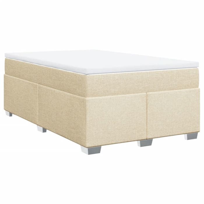 Maison Exclusive - Sommier à lattes de lit avec matelas Crème 120x200 cm Tissu