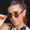 Dámské retro kovové oválné sluneční brýle: Trendy evropsko-americký pouliční styl s prvotřídní ochranou proti slunci