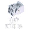 For 20 30 40 Series Aluminum Profiles 2020/3030/4040 Zinc Alloy Hinge Industrial Aluminum Adjustment Angle Connector