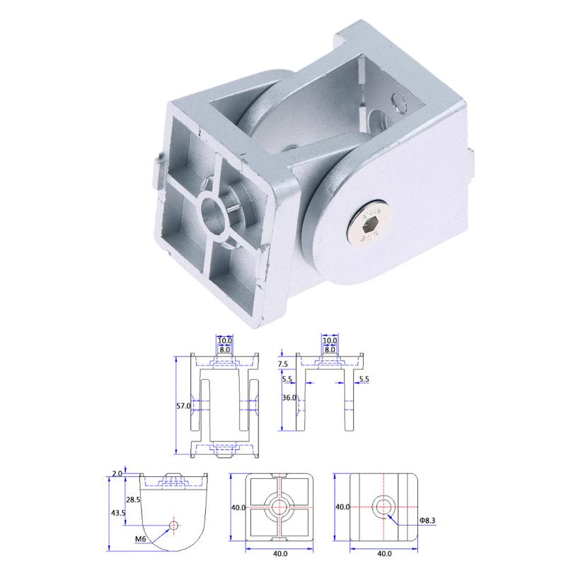 For 20 30 40 Series Aluminum Profiles 2020/3030/4040 Zinc Alloy Hinge Industrial Aluminum Adjustment Angle Connector