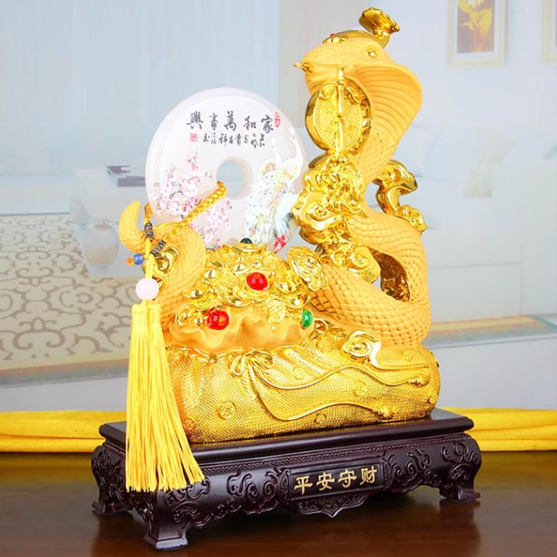 1PCS Handmade Creative Resin Zodiac Snake Ornament Home TV Cabinet Wine Cabinet Decoration housewarming Gift