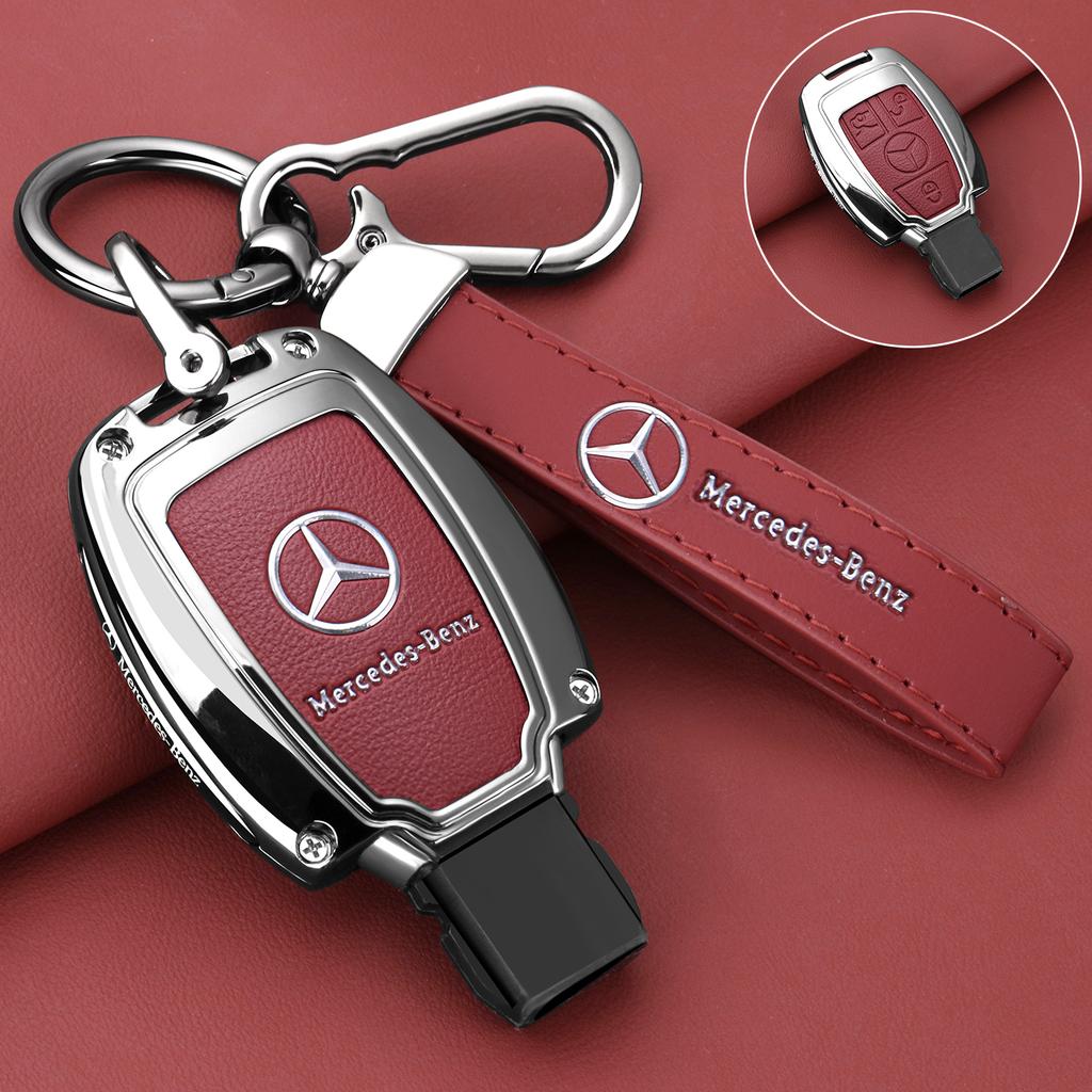 Car Zinc Alloy Key Case Bag Metal Key Shell For Mercedes-Benz A B C E G S V Class GLA GLC GLE GLK Vito Sprinter SL SLK Viano ML