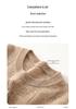 Women's Textured Cashmere Crew Neck Long-Sleeve Pullover Top for Autumn/Winter