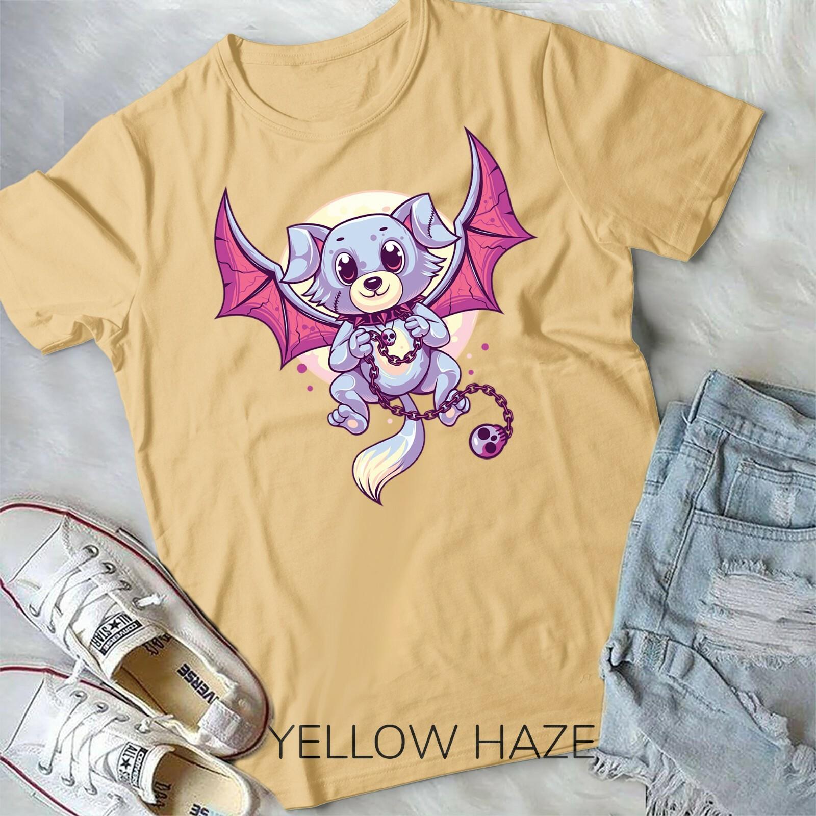 Kawaii Pastel Goth Cute Creepy Bat Dog Menhera Occult Goth Unisex Form T-shirt S