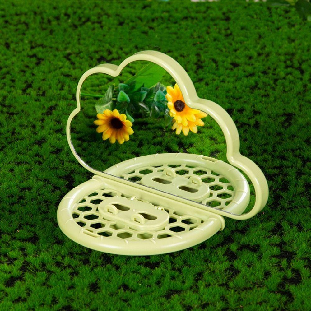 Sturdy Bird Mirror Clouds Shape Bird Mirror Toy Multifunctional Parrots Feeders  for Bird Cage