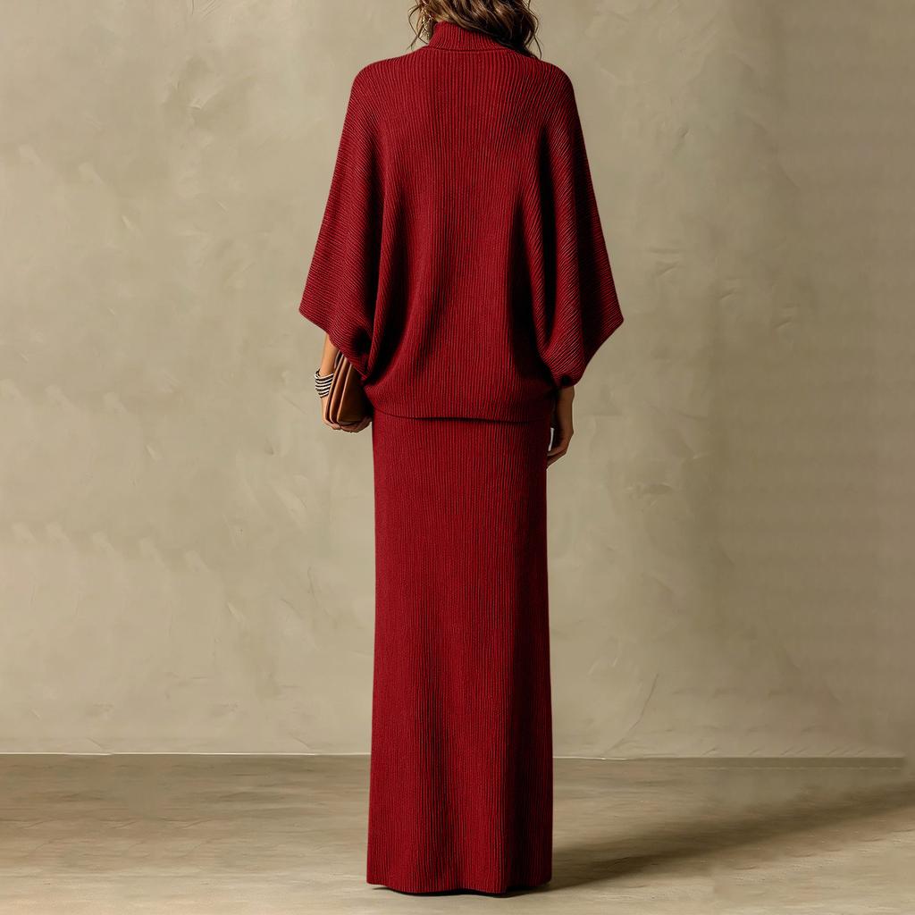 Women's Casual Color Sleeve Slim Fit Set