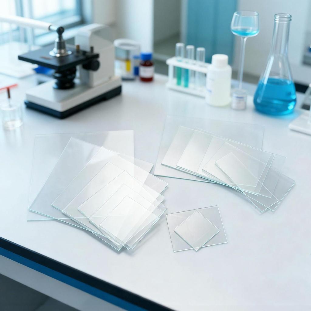 PATIKIL 40x80mm Glass Streak for Clear Optical Glass Smooth Edge High Uniform Thickness Plates, 4-Pack, Microscopes, Slides, Finish, Transparency,