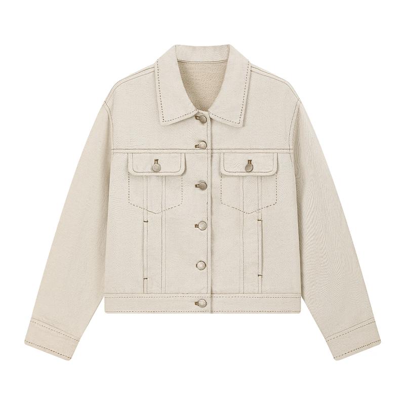 ELLE KIDS Girls' Linen Lyocell Denim Jacket