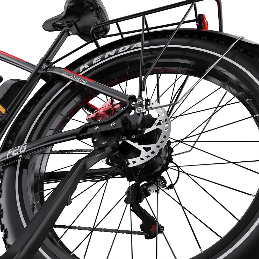 Elektrische Fiets DUOTTS F26 20" Dikke Banden 750Wx2 Dubbele Motor Elektrische Fiets Voor Volwassenen 48V 20AH LED Display Maximaal Bereik 100Km Maximale Belasting 150Kg