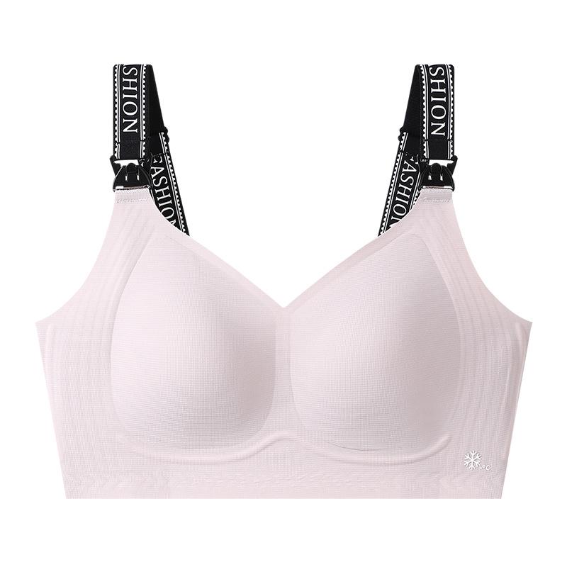 

Women s Postpartum Anti-Sag Maternity Bra with Supportive Cups & Stylish Back Design L светло-розовый