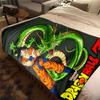 1PC Son Goku Print Flannel Blanket, High Quality All Seasons, Home Decor, Warmth and Comfort, Perfect for Christmas Gifts