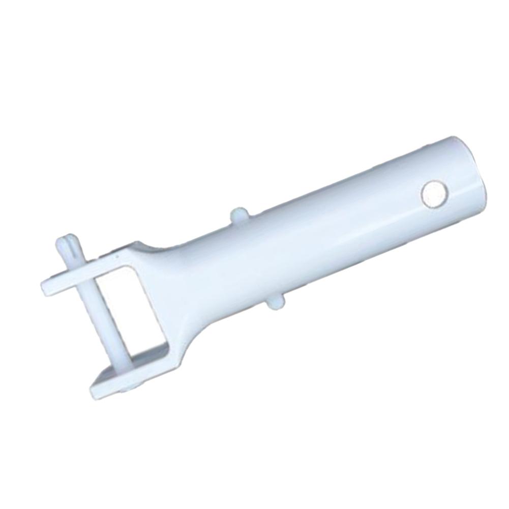 Long Lasting Swimming Pool Spa Vacuum Head Handle Replacement in White with V Clip Pin and Quick Snap Butterfly Clip