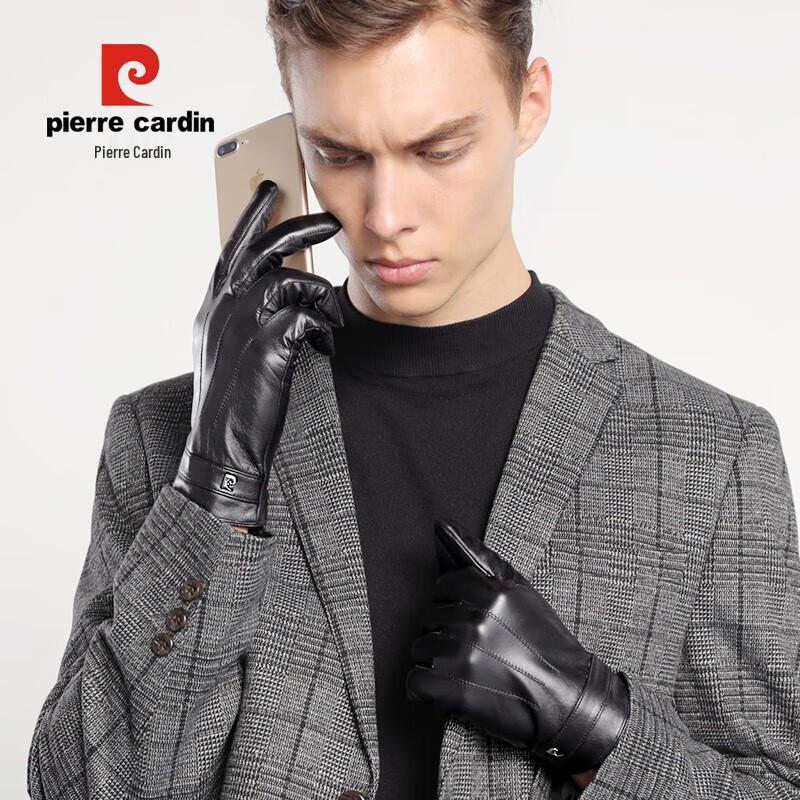 Pierre Cardin Men's Winter Touchscreen Lambskin Gloves