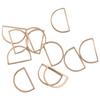 12 Pcs Metal Matte Gold Semicircle Napkin Rings D-shaped Buckles Metallic Adornment  Table Settings