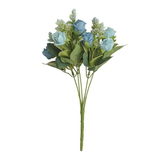 Bouquet di fiori di simulazione della moda realistico con stelo decorativo