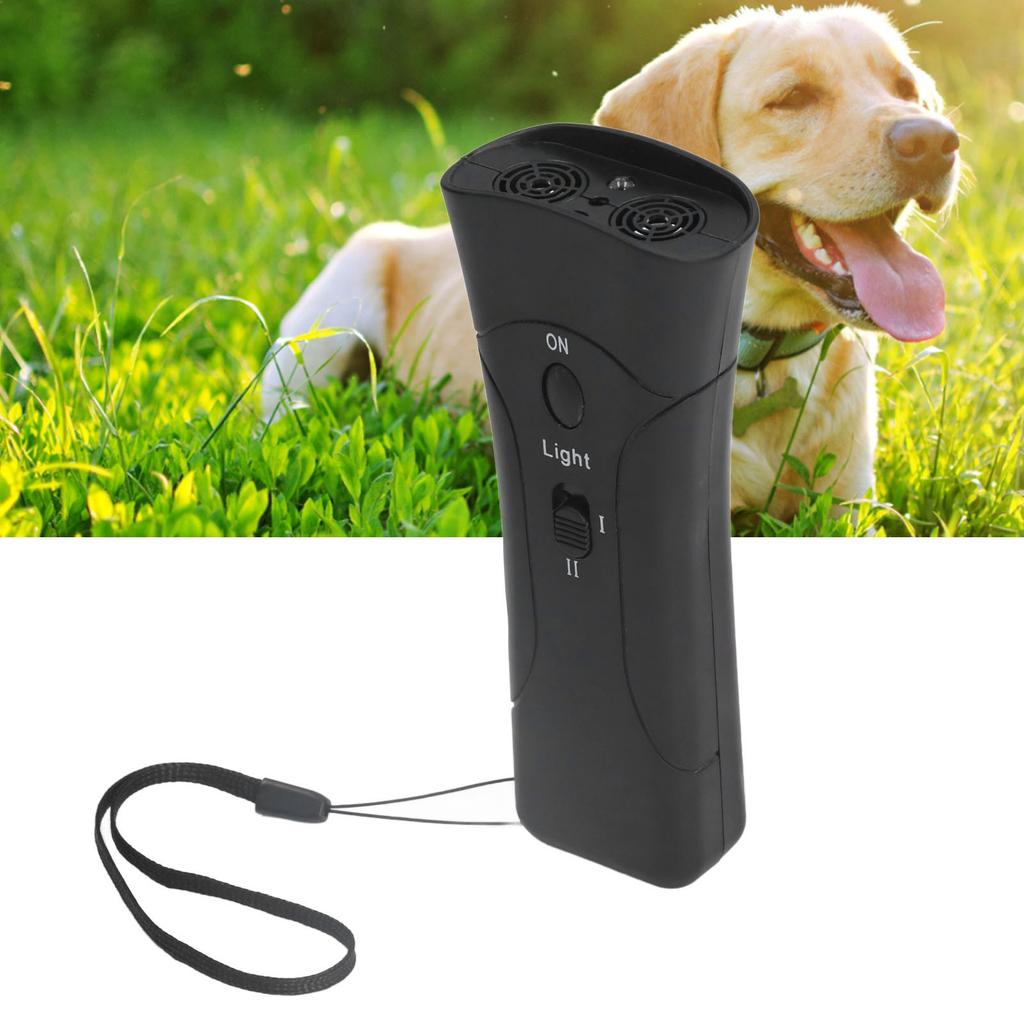 Handheld Ultrasonic Dog Repellent LED Ultrasonic Trainer Ergonomically Designed Handle For A Comfortable Grip