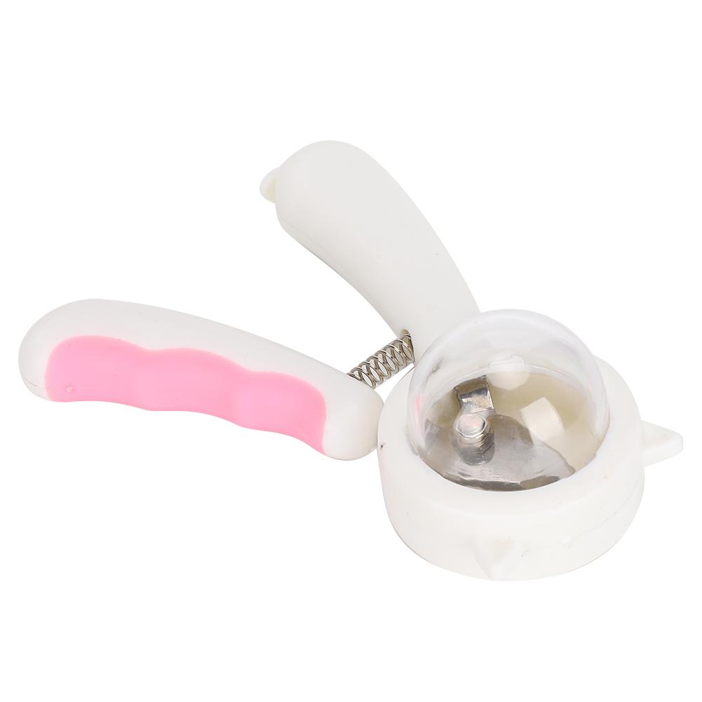 Pet Nail Clipper Scissors Cutter Trimmer Splash Proof Stainless Steel ABS for Dogs CatsPink