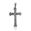 Hawaiian Jewelry Cross Plumeria Scroll Engraving Pendant Sterling Silver 925 Not [Leilani] & Necklace, (Chain Included)