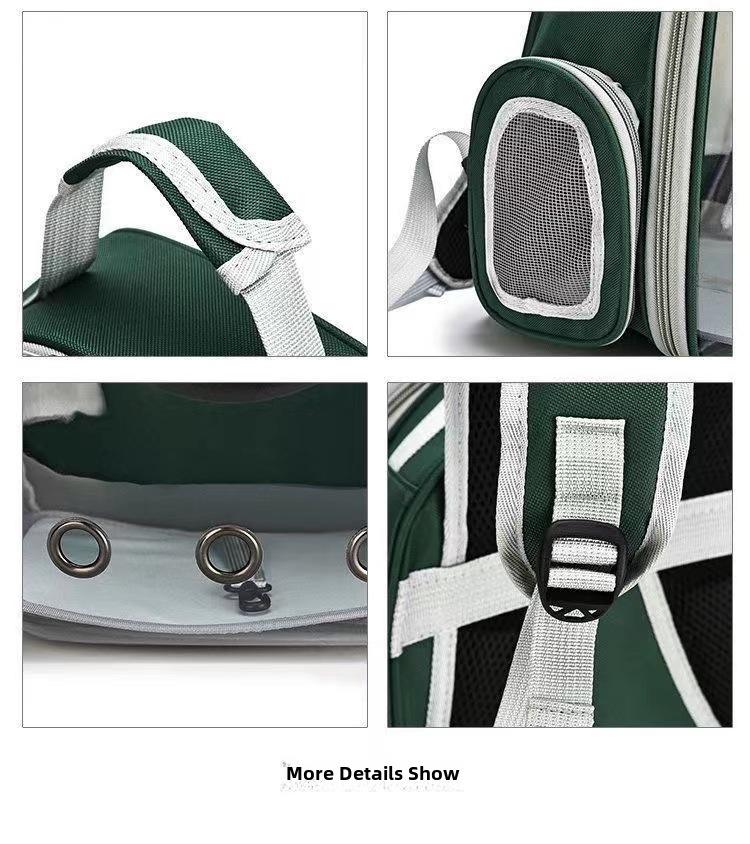 Transparent Double Shoulder Cat Backpack - Lightweight, Breathable & Panoramic Pet Bag for Outings