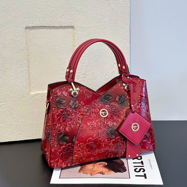 Women's hand-painted tote bag shoulder crossbody bag