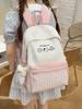 New Color Block Backpack for High School & College Women - Campus, Mori Style