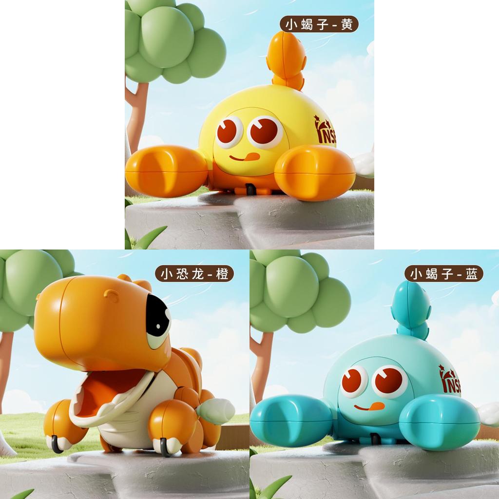 Dinosaur Crawl Toy With Chain Mechanism For Baby Development And Early Learning