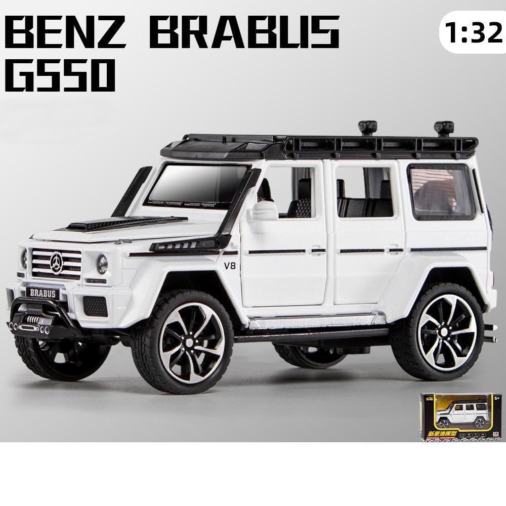 

Масштаб 1/32 Benz G550, литая под давлением модель автомобиля, игрушечный автомобиль с откатным механизмом, звуком и светом для детей, коллекция подарков для мальчиков и девочек 1/32-15.5x7x7cm белый