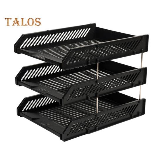 3 Tier Stackable Letter Tray Desk Paper Organizer Plastic File Document Storage Rack for Home Office School
