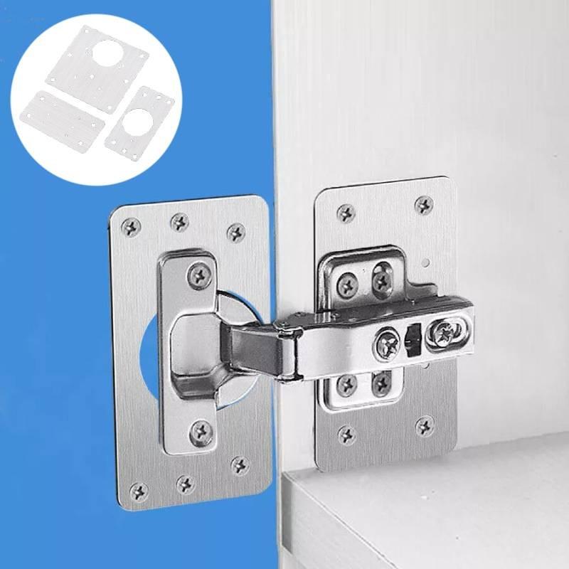 Cupboard Door Kitchen Hinge Repair Kit Plate Fixing Screws Cabinet Durable Tool