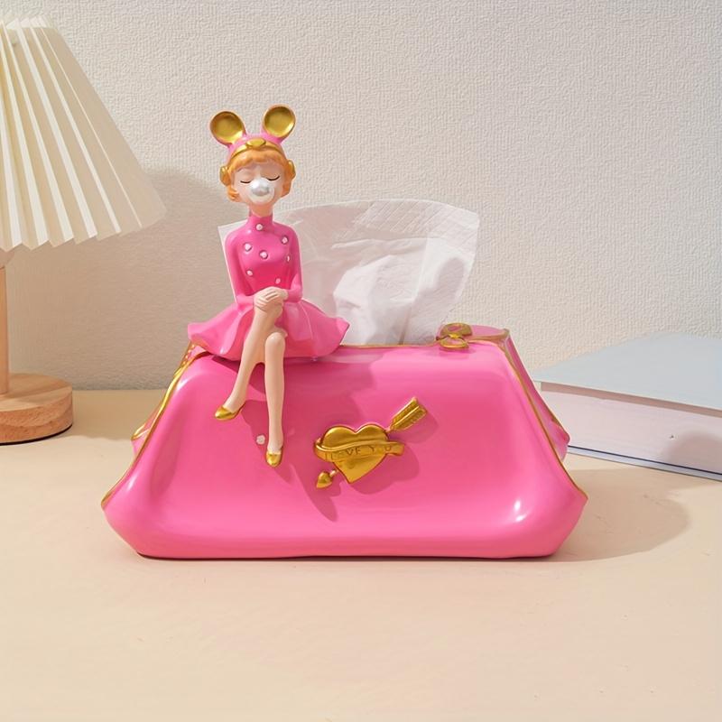 

Модный держатель для салфеток в виде девочки с пузырями из смолы, универсальная декоративная корзина для хранения для гостиной, спальни, подарок на новоселье