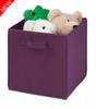 Foldable Solid Color Non Woven Fabric Uncovered Clothing Book Toy Storage Box