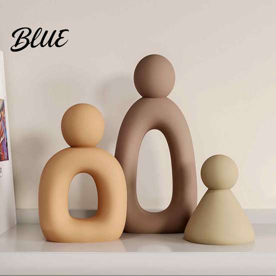 Resin Statue for Home Decor Family of Three Sculpture  Abstract Figurine  Modern Minimalist Sculpture Office TV Cabinet Entryway  Housewarming
