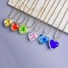 Heart Pendant Collarbone Chain Heart Choker Colored Glaze Material for Girl Teen