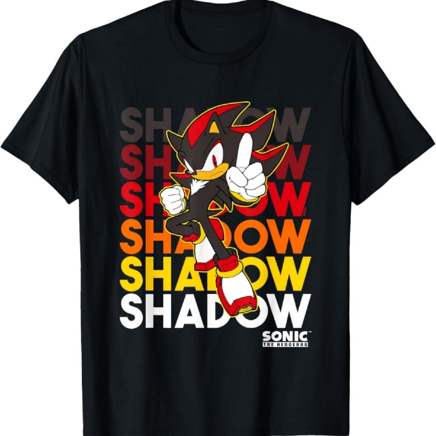 Футболка с крутым логотипом Sonic The Hedgehog Shadow Stacked Text XXXXXL разноцветный