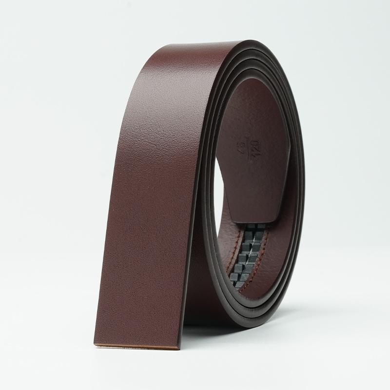 3.5 Erste Schicht Reines Rindsleder Herren Gürtel Ohne Zwischenschicht Ledergürtel Ohne Schnalle Baumkleber Leder Retro Automatische Schnalle Gürtelstreifen