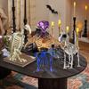 Halloween Skeleton Animal Decoration Creepy Cat/Dog/Bird/Rat/Goat Head Plastic Bones for Courtyard Graveyard Halloween Decor