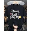 Europäische Größe Herren Mode Lässiges T-Shirt mit Kräftigem Buchstabenaufdruck, Einfaches und Verspieltes Design für einen Einzigartigen Look Bequemes T-Shirt