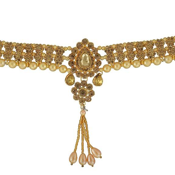 @Golden Faux Pearls, Broad, Waist Belt UKD680 80% Off