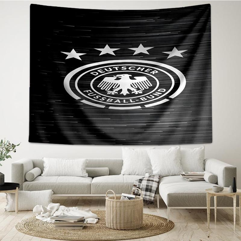 1 Stück Deutscher Fußball-Emblem Gedruckte Wandteppich Raumdekoration Wandbehang für Wohnzimmer Schlafzimmer, Studentenwohnheim, Geburtstags- und Weihnachtsgeschenke