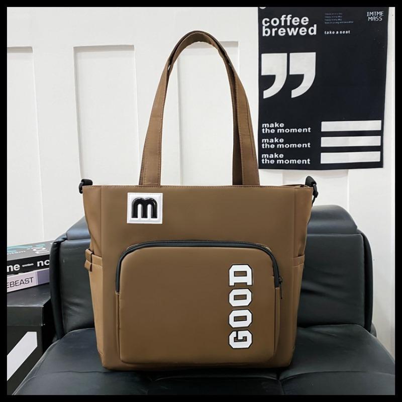 School Bag New High Value Fresh Letter Satchel Couple Light Travel Make-up Class Large Capacity Messenger Bag