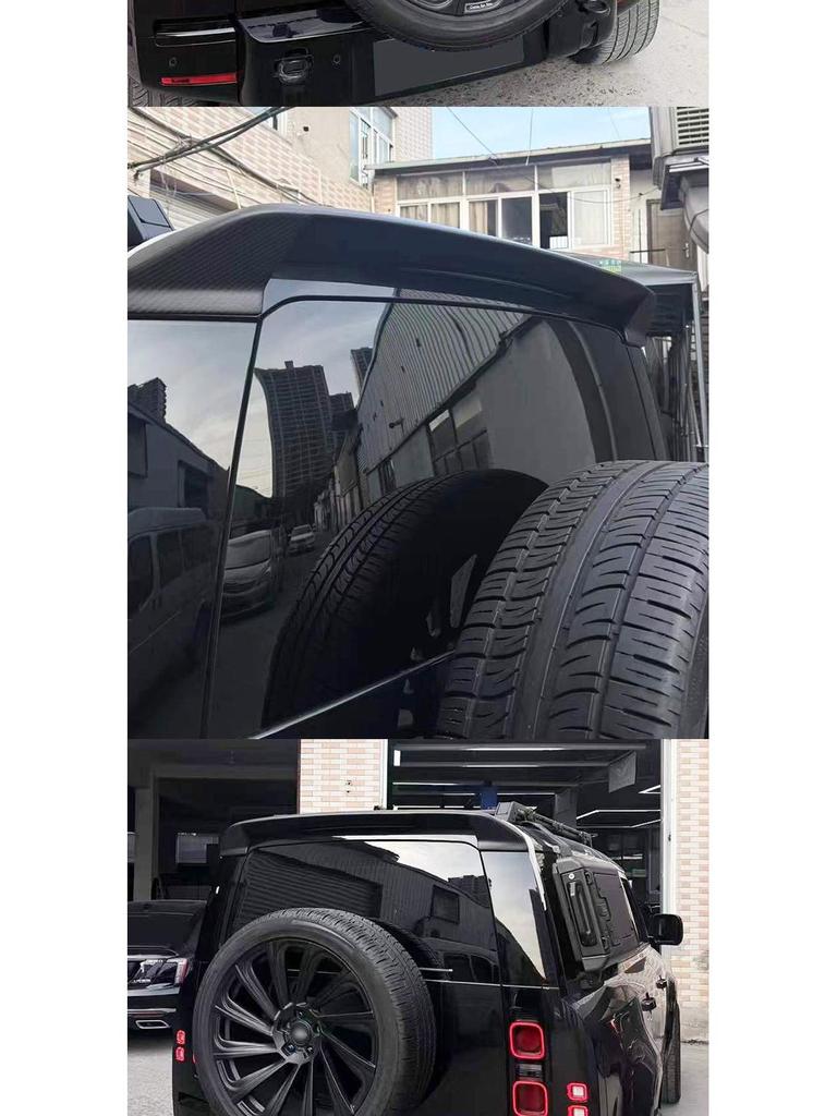 Carbon Fiber Style Rear Spoiler Lip for Land Rover Defender 90/110/130