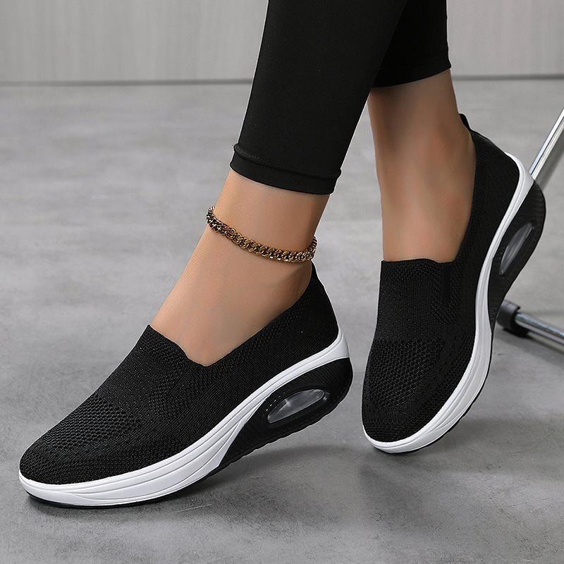 Summer Shoes Children's Thick Soled Oversized Fly Woven Casual Shoes Lazy Women's Shoes