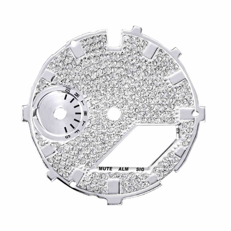 

GA2100 GA2110 Starry Sky Diamond Dial For Casio Farmer s Oak GA-2100 2110 B2100 Series Modification Replacement case Strap Set GA-2100 2110 B2100 срібний