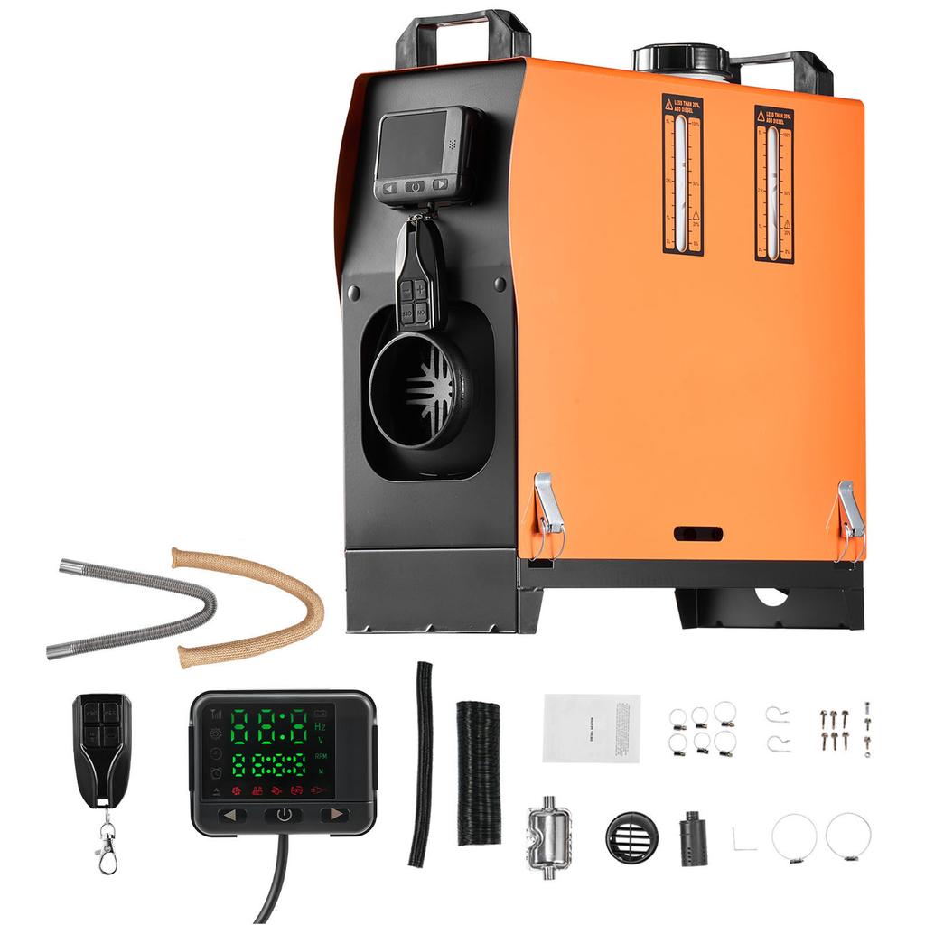 SucceBuy 8KW Diesel Air Heater DC12-24V Parking Heater with Remote Control Digital Display Low Noise Voice Announcement for RV
