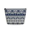 Women Blue and White Porcelain Print Cosmetic Bag Toiletries Organize Travel Storage Case 6750
