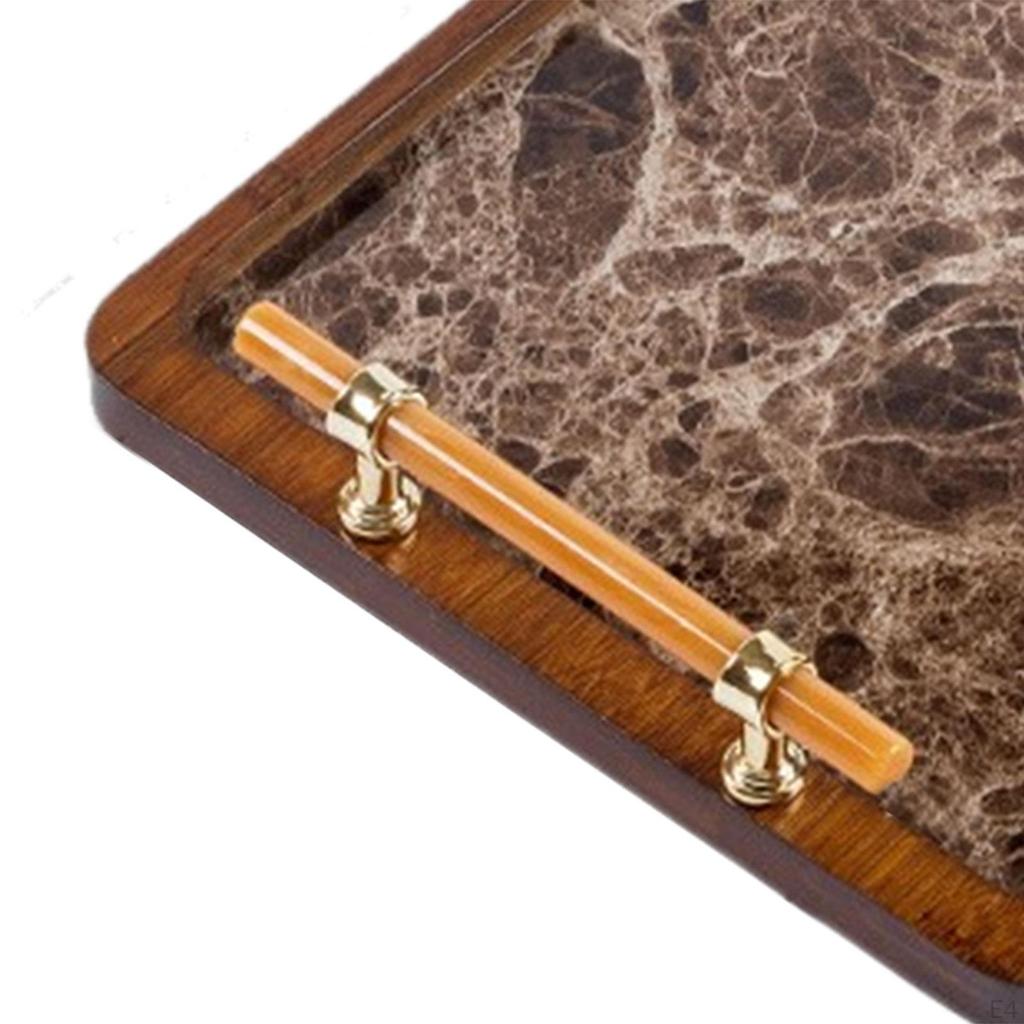 Serving Tray Handle Counter Organizer Holder Modern Makeup Vanity for Lotion