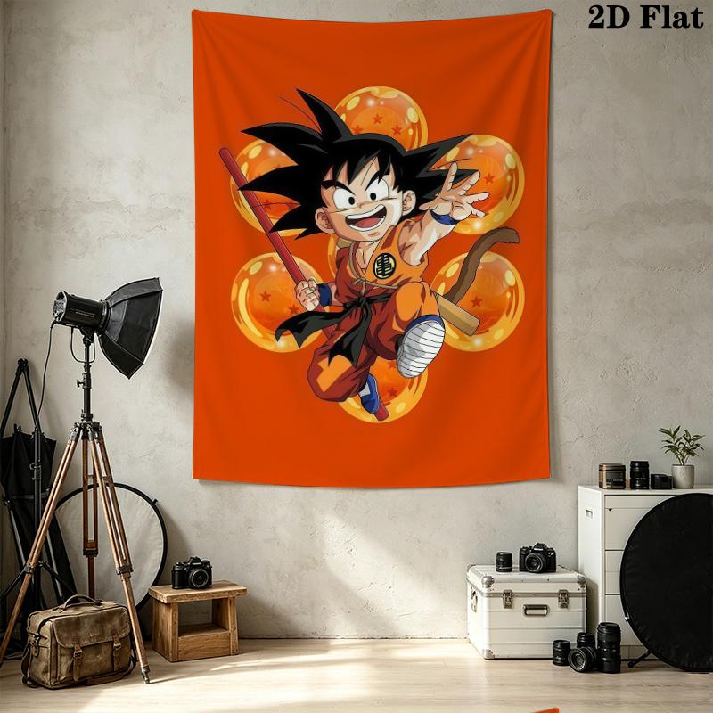 Son Goku Wall Tapestry Aesthetic Wall Hanging Printed Fabric Blanket Decorative Tapestries For Bedroom Living Room Home Decor