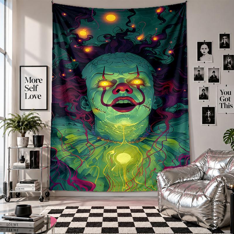 Wall TapestryIT Pennywise Art Hanging Cloth Decorative Background Cover for Room Decoration
