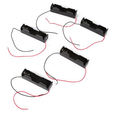 5 pezzi Custodia Scatola Porta Batteria in Plastica per 1 Batteria 18650 con Fili