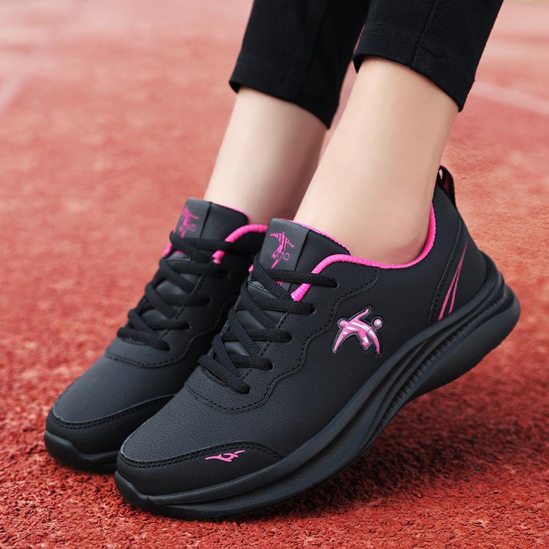 Joni Danlai women's shoes sneakers women's spring and autumn new women's casual shoes soft sole leather waterproof running shoes